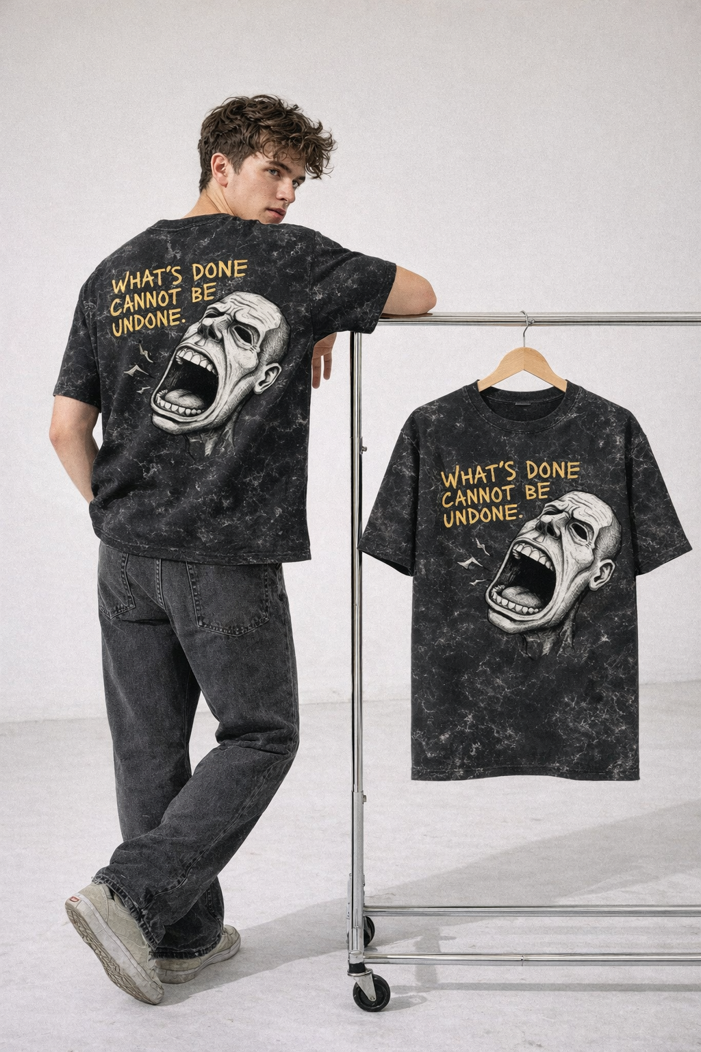 Streetwear Unisex Acid Washed Oversized Tee